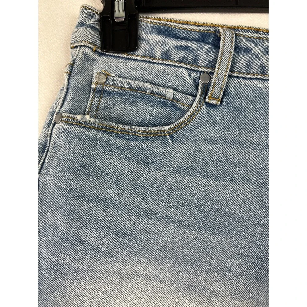 Articles of Society Denim Short Women 28 Blue High Rise Raw Hem Stretch Jean D03
